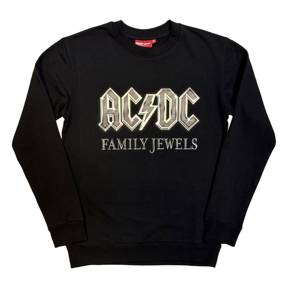 AC/DC Unisex Adult Family Jewels Back Print Sweatshirt / Black